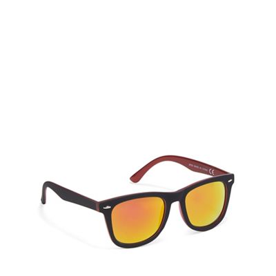 Black two tone square sunglasses
